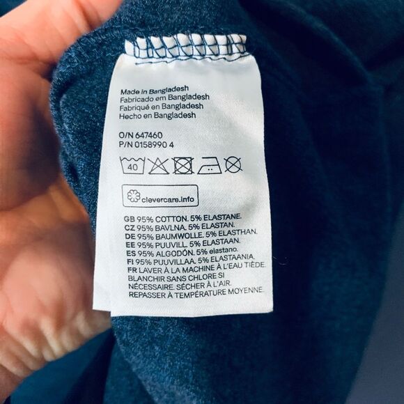 H&M Basic Heather Navy Polo | Small - Picture 4 of 4
